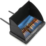 Wholesale LCD5802D 5.8G 40CH 7 Inch Raceband Monitor 800x480 With DVR Build-in Battery Video Screen for Multicopte